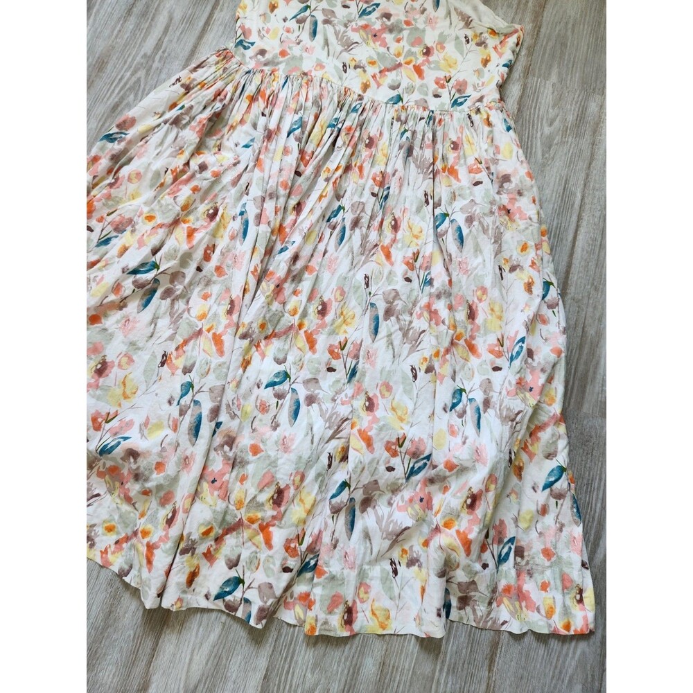 Sweet Magnolia Dress Womens XL Floral Cotton Sleeveless Strappy Fit & Flare EUC - Picture 3 of 10